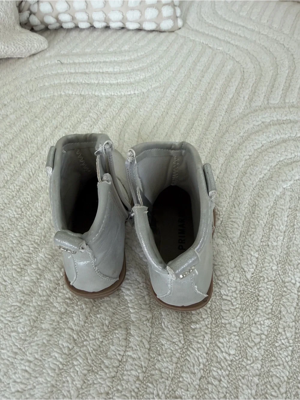 Metallic Silver Kids' Western Booties- size 5- Preloved